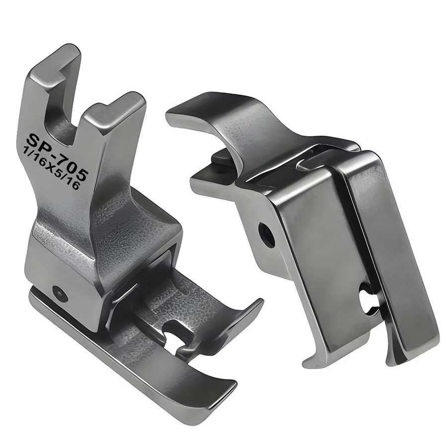 OZXHIXU SP-705 Kompensierter Nähfuß für industrielle Nähmaschinen, silberfarben aus Metall - Bild 1