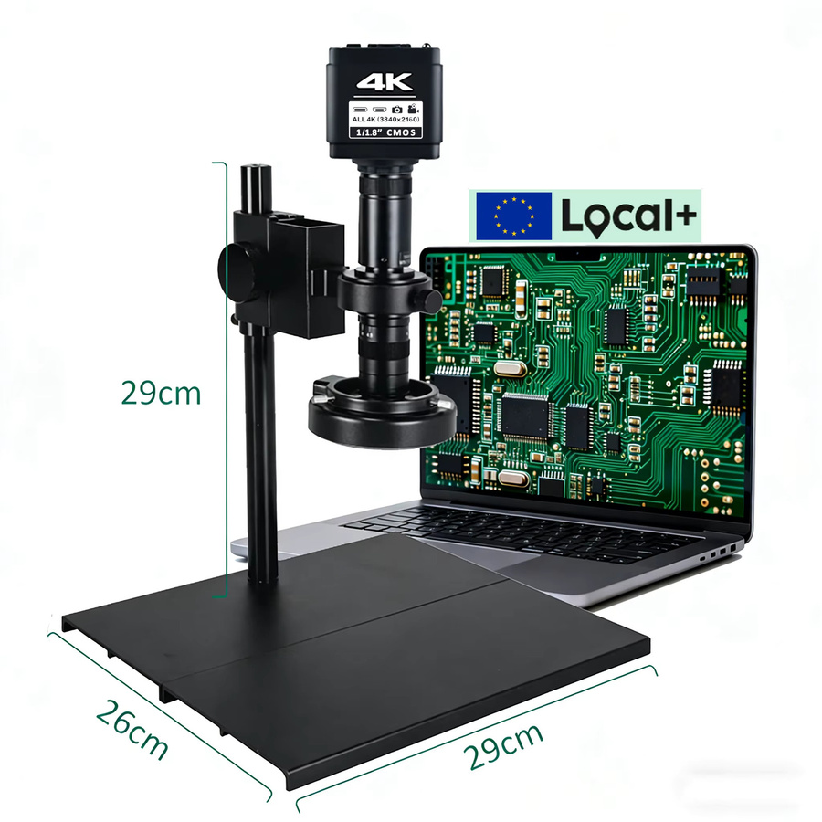 YIZHAN 4K Industriemikroskop-Kamera-Set für Lötarbeiten mit IMX678 Sensor, digitales elektronisches Mikroskop mit 215-fachem Zoom und Objektträgerhalterung in Schwarz - Bild 7