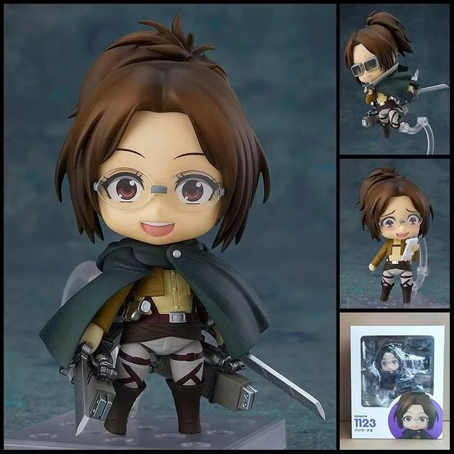 Bandai Attack On Titan Actionfiguren, Hange Zoe, Eren Jaeger, Mikasa Ackerman, bewegliche Puppe - Bild 1