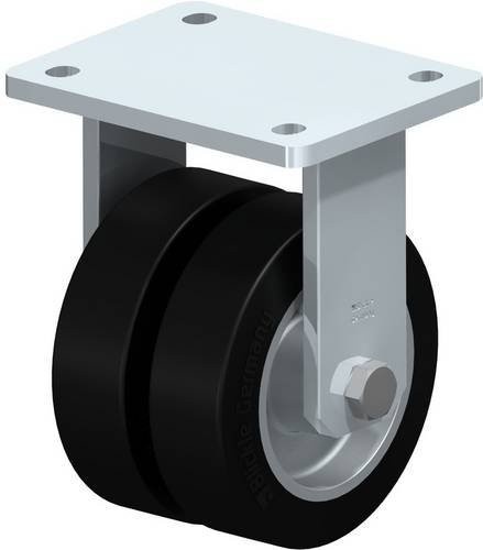 Blickle Doppel-Bockrolle BOD-ALEV 125K in Schwarz-Grau mit 125 mm Rad-Durchmesser und 500 kg Tragfähigkeit - Bild 1