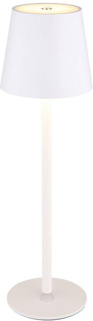 Globo Tischleuchte Weiß höhenverstellbar mit Akku für Innen- und Außenbereich Höhe: 36 cm, Durchmesser: 11 cm - Bild 1