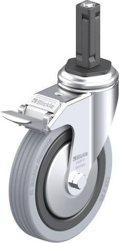 Blickle Lenkrolle LKRA-VPA 125G-11-FI-FA-EV12 mit Feststeller, Rad-Durchmesser: 125 mm, Tragfähigkeit: 100 kg, grau/schwarz - Bild 1
