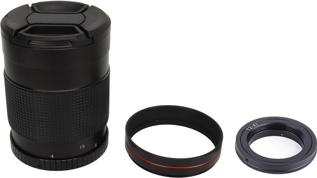 Shoemst Super Teleobjektiv 500mm f/7.5 mit Spiegel für Nikon SLR-Kameras, Schwarz - Bild 1