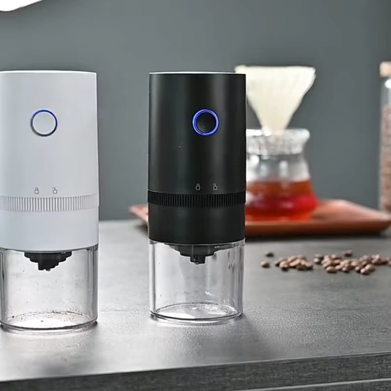 USB-wiederaufladbare Grat-Kaffeemühle in Schwarz mit einstellbaren Mahlgraden - Bild 5