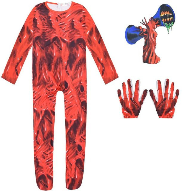 DuneHolt Siren Head Horror Cosplay Outfit, Rot - Bild 1