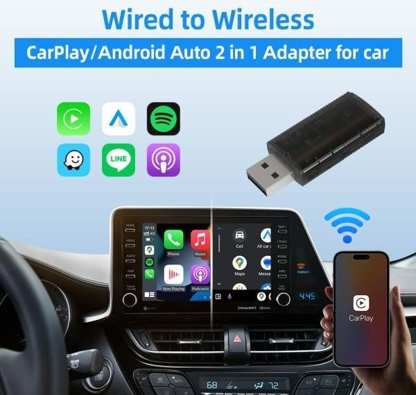 Technaxx USB-Dongle TX-346 Kabelloses CarPlay und Android Auto mit Wi-Fi und Bluetooth - Bild 1
