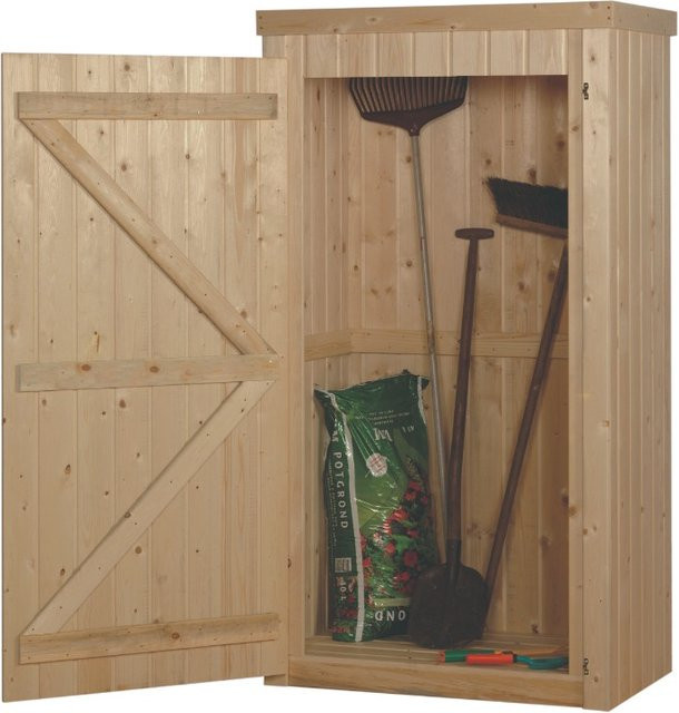 Intergard Gartenschrank aus Kiefer in Braun, B/T/H: 100 x 58 x 190 cm - Bild 1