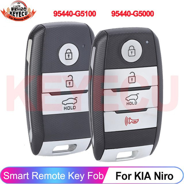 Keyless Go Funkschlüssel 433 MHz für KIA Niro Touring LX EX S Hybrid 2017-2019 Schwarz 95440-G5100 95440-G5000 TQ8-FOB-4F08 - Bild 1
