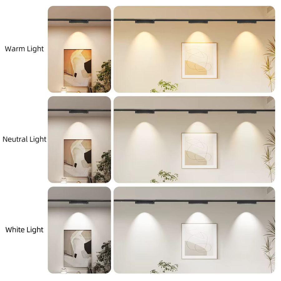 CANMEIJIA Magnetisches LED Schienenlicht Set in Schwarz für Wohnzimmer und Bekleidungsgeschäfte - Bild 3