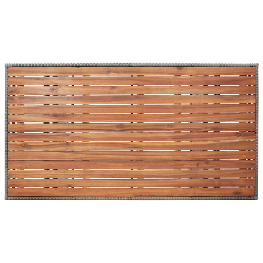 vidaXL Gartentisch aus Akazien-Massivholz in Grau, B/T/H: 120 x 70 x 66 cm - Bild 3