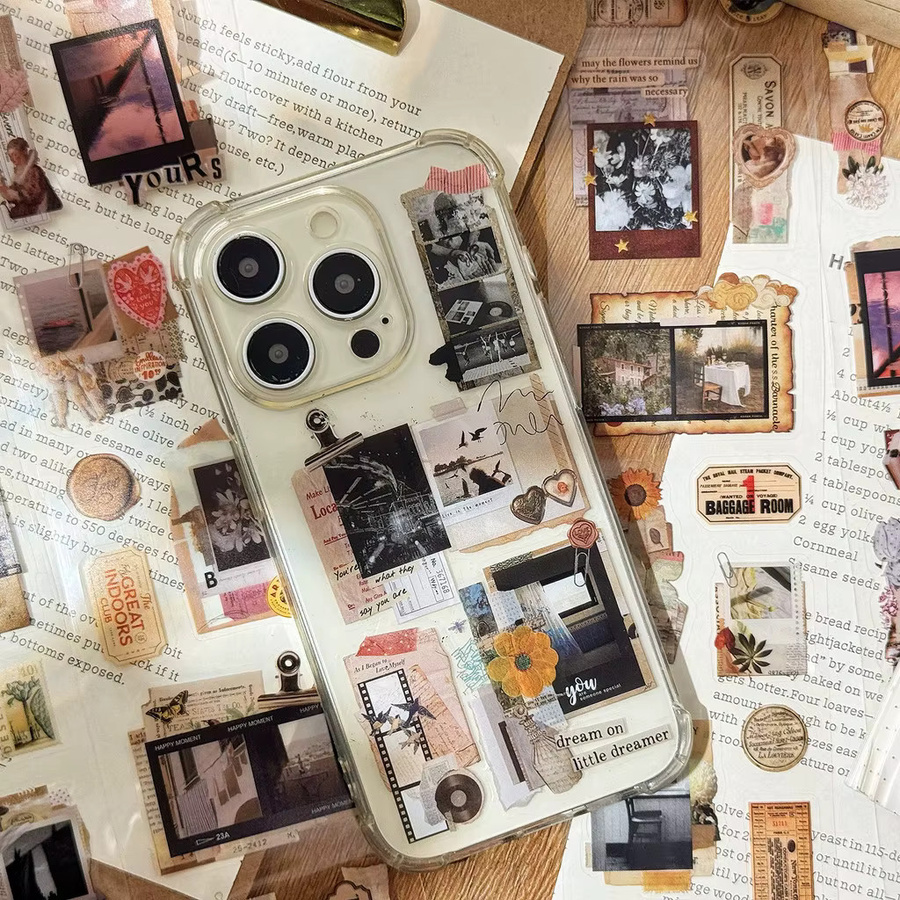 Journamm 4 Rollen Vintage-PET-Klebebänder in Multicolour für Bullet Journal, Basteln und DIY - Bild 1
