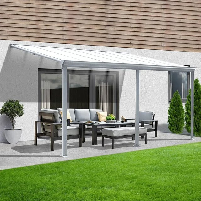 Home Deluxe Terrassenüberdachung Solis aus Aluminium in Weiß, B/T/H: 434 x 303 x 226/278 cm - Bild 4