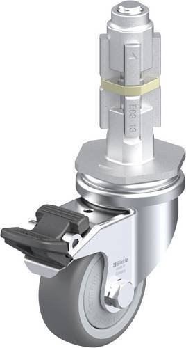 Blickle LRA-TPA 50KF-FI-E03 Lenkrolle mit Feststeller in Grau und Silber, Rad-Durchmesser: 50 mm, Tragfähigkeit: 50 kg - Bild 1