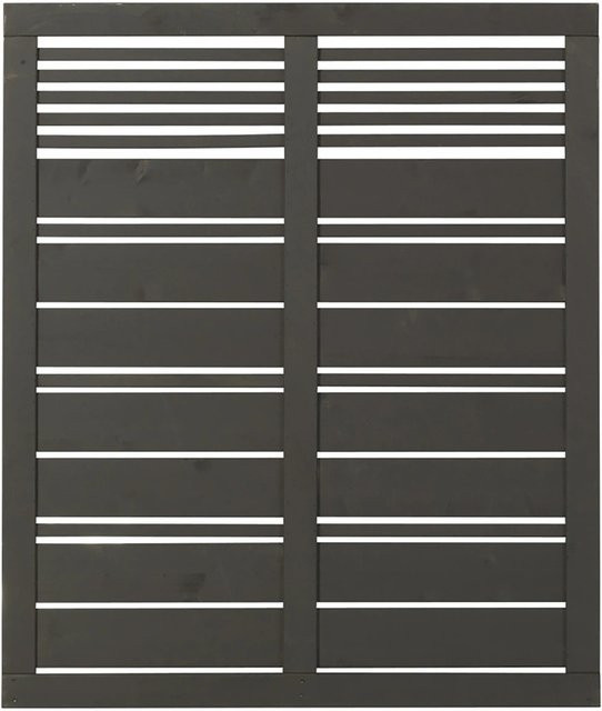 Plus Sichtschutzzaun Silence aus Nadelholz in Umbragrau, semi-transparent, B: 120 cm, H: 140 cm - Bild 1