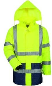SAFESTYLE Warnparka nach EN ISO 20471 Klasse 3 in Gelb/Blau, Größe M - Bild 1