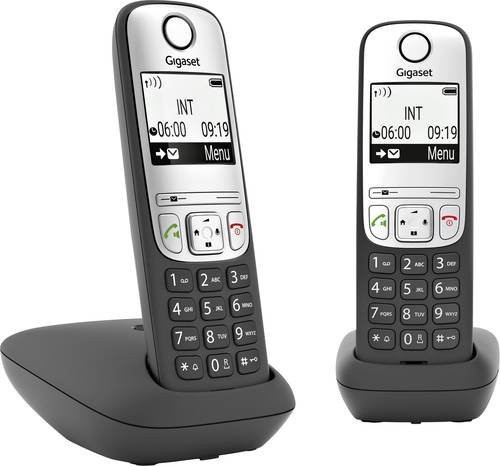 Gigaset A690 Duo Schnurloses DECT Telefon Set mit Freisprechfunktion und Rufnummernanzeige in Schwarz - Bild 1
