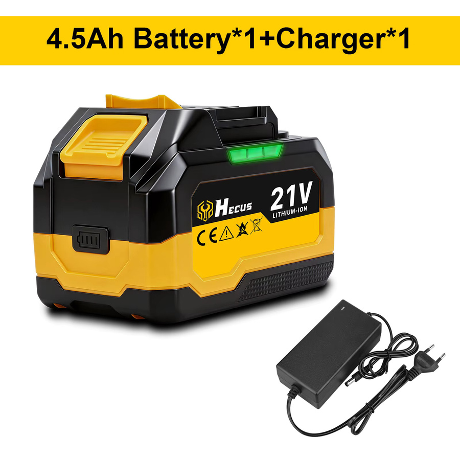 Hecus Wiederaufladbarer Lithium-Ionen-Akku mit LED-Anzeige, 4.0Ah/4.5Ah Elektrischer Akkupack in Schwarz, Kompatibel mit Makita 18V Akkuwerkzeugen wie Schraubenschlüssel und Säge - Bild 7