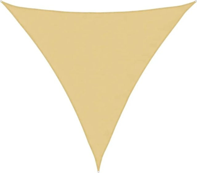 Furnicato Sonnensegel Dreieck aus Polyester Oxford in Sandfarbe, B/T/H: 400 x 400 x 400 cm - Bild 1