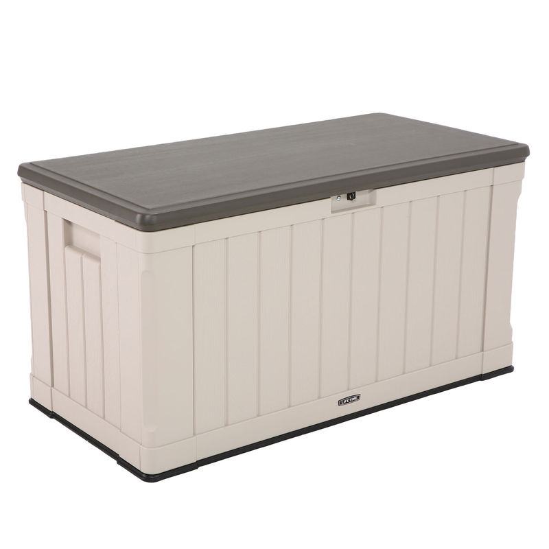 Lifetime Kissenbox Harmony Gartenbox aus Kunststoff, 440 l, grau, B/T/H: 128 x 64 x 67 cm - Bild 4