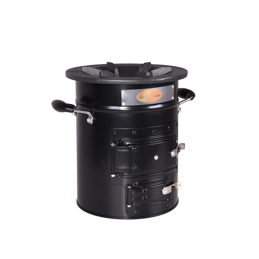 DELUKE Raketenofen LOTI aus Edelstahl in Schwarz für Dutch Oven und Grillpfanne, B/T/H: 29,5 x 26,5 x 26,5 cm - Bild 2