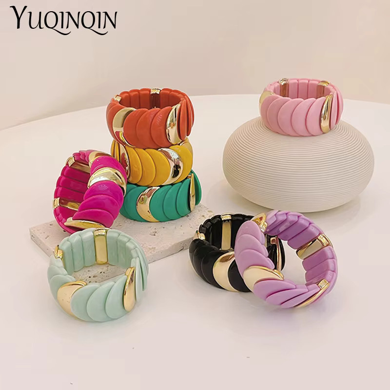 YUQINQIN Armband, Harz, Perle, Bunt, Damen, Vintage - Bild 1