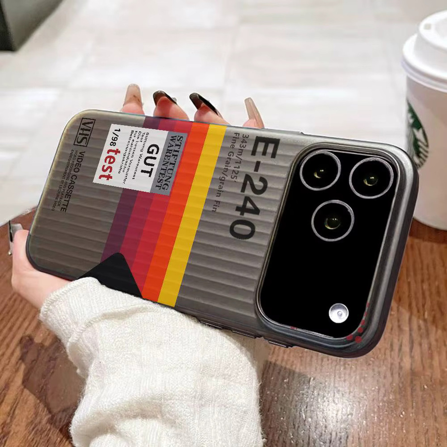 Potdemiel Handyhülle mit gewelltem Muster für iPhone 11 bis iPhone 17 Pro Max, matte Abdeckung, Multicolour - Bild 3