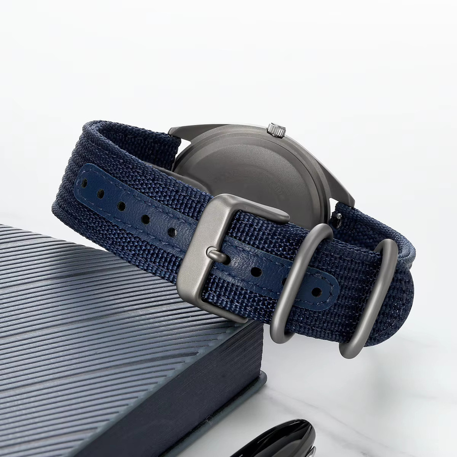 BERNY Armbanduhr Titan, Quarz, 38 mm, Blau, Herren - Bild 4