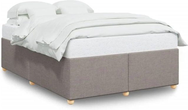 vidaXL Bettgestell mit Stoffbezug in Taupe, B/T: 140 x 190 cm - Bild 1