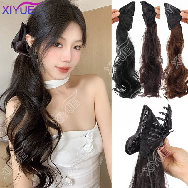 XIYUE Clip-in Pferdeschwanz-Haarteil, lockig, gewellt, Damen - Bild 1