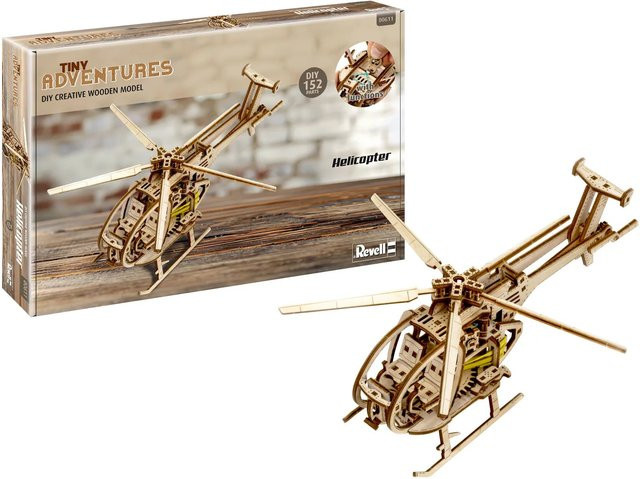 Revell Tiny Adventures Helicopter, Fahrzeuge, Holz - Bild 1