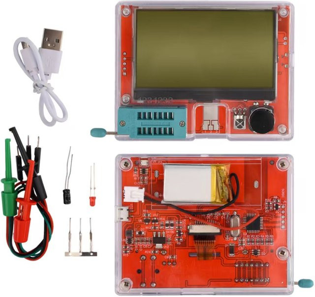 Aideepen LCR-T10H Multifunktions-Transistor-Tester Multimeter mit TFT-Anzeige für Dioden, Trioden, MOS/PNP/NPN, Kondensatoren und Widerstände in Multicolor - Bild 1
