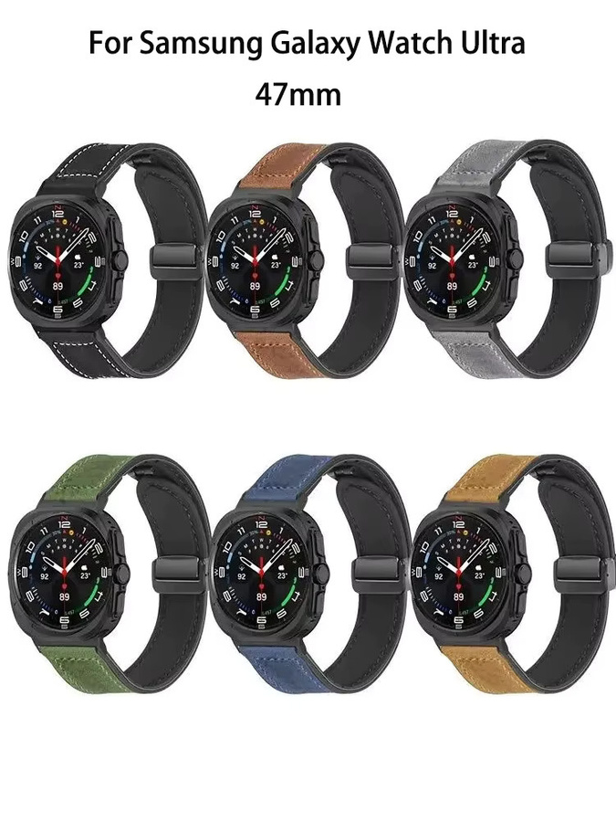 Uhrenarmband Silikon, Magnetisches Faltschließen, Samsung Galaxy Watch Ultra 47mm, Unisex - Bild 5