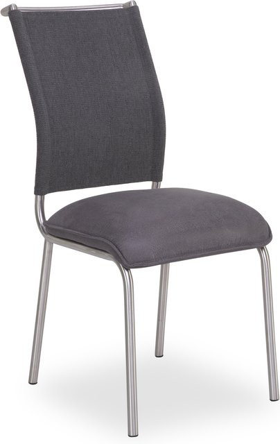 Polsterstuhl MONDO DIVO PLUS Freischwinger in Grau mit Mikrofaser-Bezug und Edelstahlgestell, B/T/H: 48 x 63 x 100 cm - Bild 1