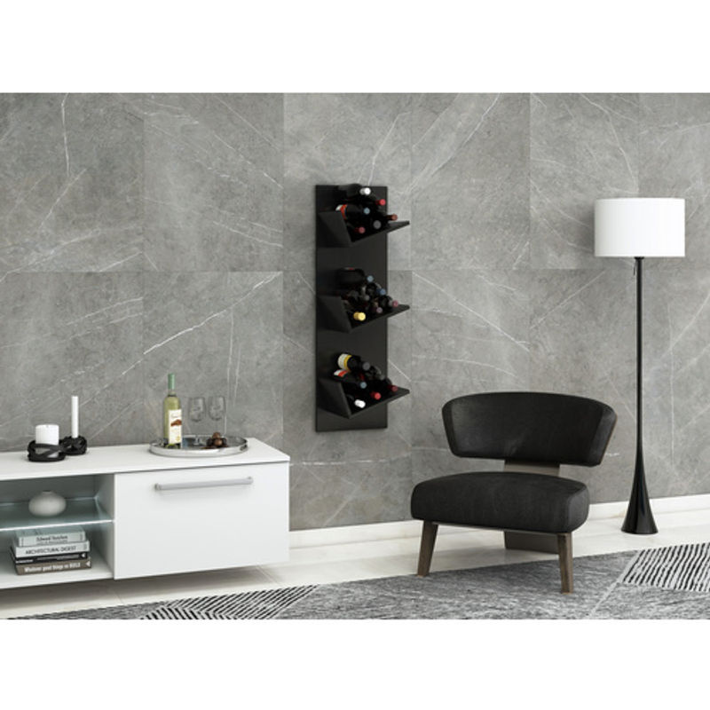 VCM Weinregal Vinosi aus Holzwerkstoff in Schwarz, B/H/T: 25,6 x 106,5 x 33 cm - Bild 3