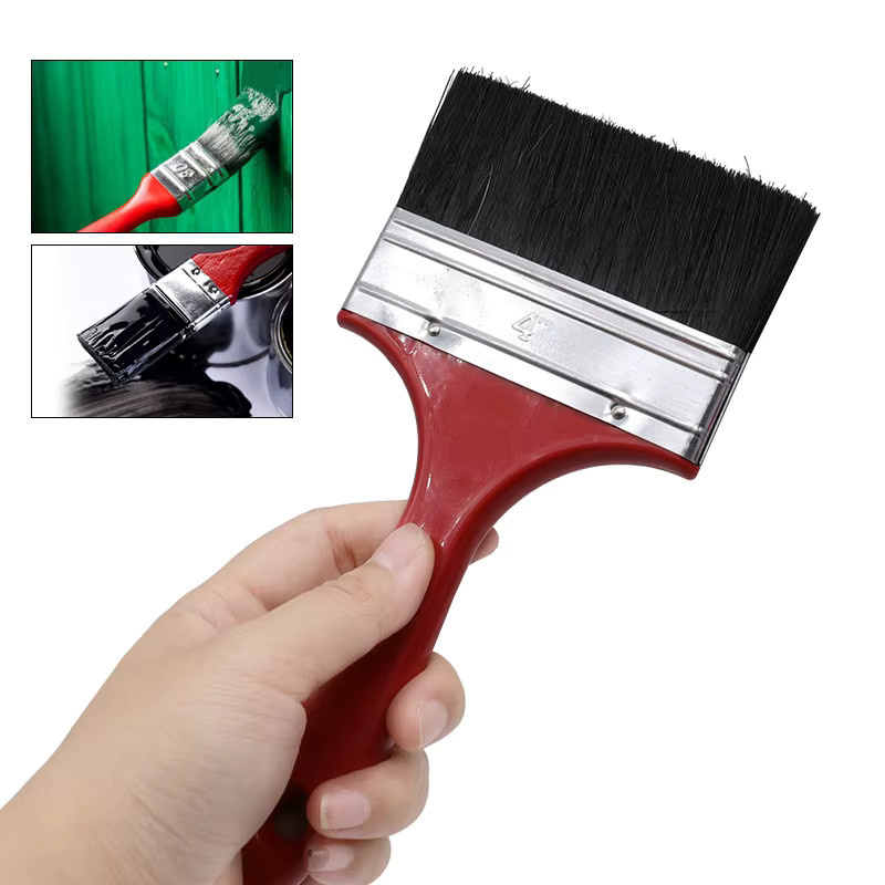 JIGONG Borstenpinsel 633 mit Kunststoffgriff in Rot, 1-6 Zoll Malwerkzeug mit ausfallsicheren Borsten - Bild 2