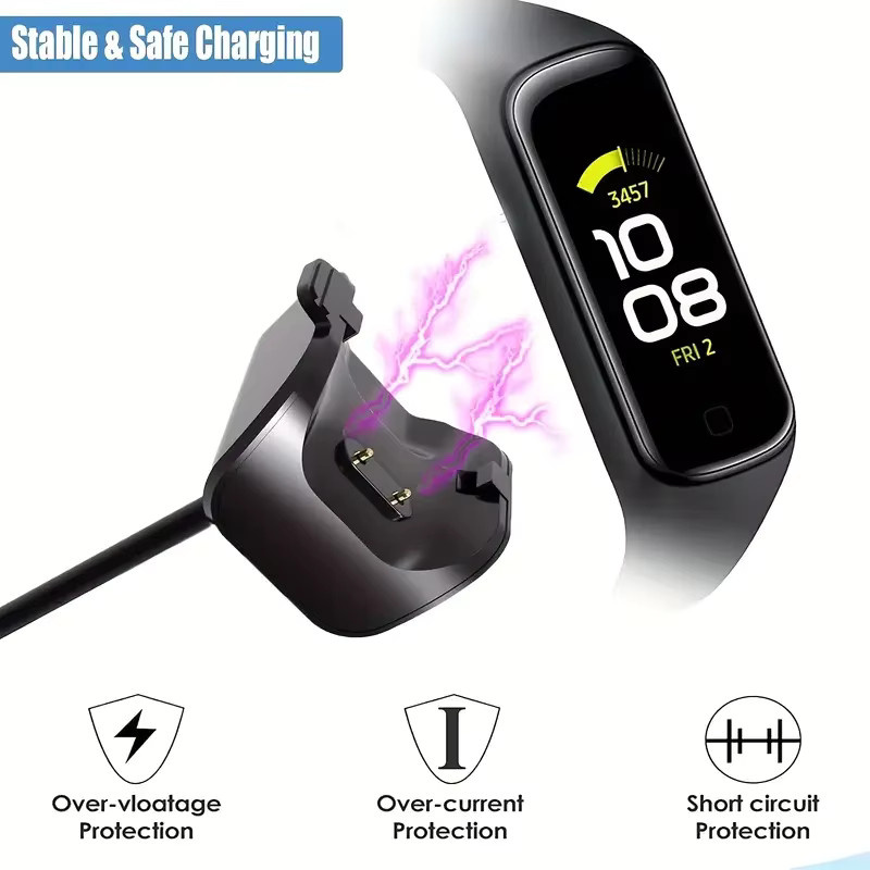 Samsung Ladegerät-Halter für Galaxy Fit 2 SM-R220 USB-Ladekabel Dockingstation in Schwarz - Bild 3