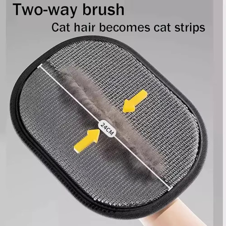 XMSJ Doppelseitiger Tierpflege-Handschuh als Fellentferner und Massage-Tool für Hunde und Katzen sowie Fusselbürste für Möbel und Kleidung - Bild 3