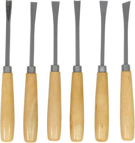 Connex Schnitzwerkzeug-Satz für Holz in Silber und Beige - Bild 1