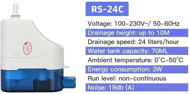 Vollautomatische Klimaanlagen-Kondensatpumpe in Weiß mit 24L/H Förderleistung und 220V für Ingenieur-Ventilatoren - Bild 1