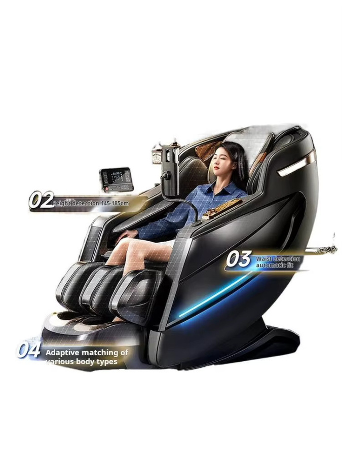 OUCEY Massagesessel mit 6D Zero Gravity, Shiatsu-Luftdruck und Human Touch Technologie, Schwarz - Bild 5