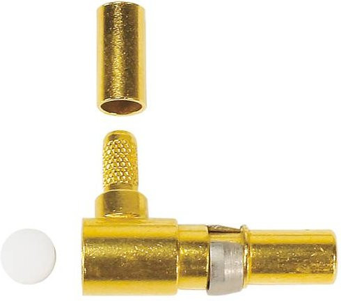 HARTING Koaxialkontakt 09030006261 aus Messing mit Goldbeschichtung - Bild 1