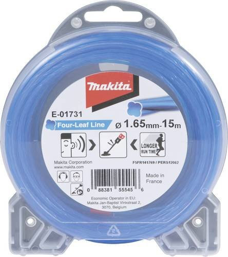 Makita Mähfaden Four Leaf Line in Blau, 1,65 mm x 15 m, Ersatzfaden E-01731 - Bild 1