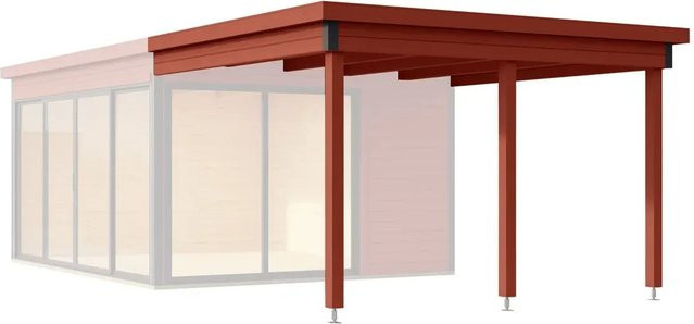 LASITA MAJA Gartenhaus Domeo Blockbohlenhaus in Schwedenrot, B/H/T: 300 x 239,4 x 329,2 cm - Bild 1