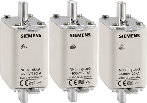 Siemens NH-Sicherung 3NA3805 Sicherungsgröße 000 16A 500 V/AC 250 V/AC 3er-Set in Weiß - Bild 1