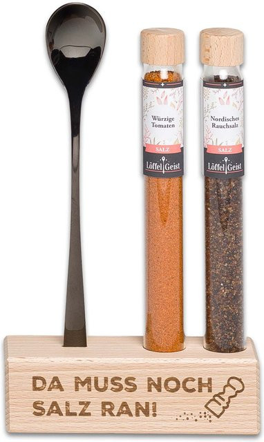Löffelgeist Gewürzset Nordisches Rauchsalz & Würzige Tomaten Salz 2 x 109 g - Bild 1