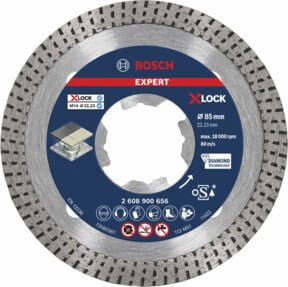 Bosch EXPERT HardCeramic X-LOCK Diamanttrennscheibe für Winkelschleifer, Durchmesser: 85 mm, Bohrung: 22,23 mm, Dicke: 1,6 mm, Nutenstärke: 7 mm - Bild 1