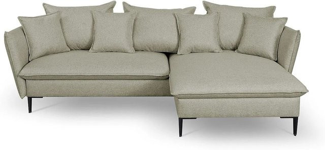 Pascal Morabito Schlafsofa Lazare in Hellgrün mit Schlaffunktion und L-Form - Bild 1