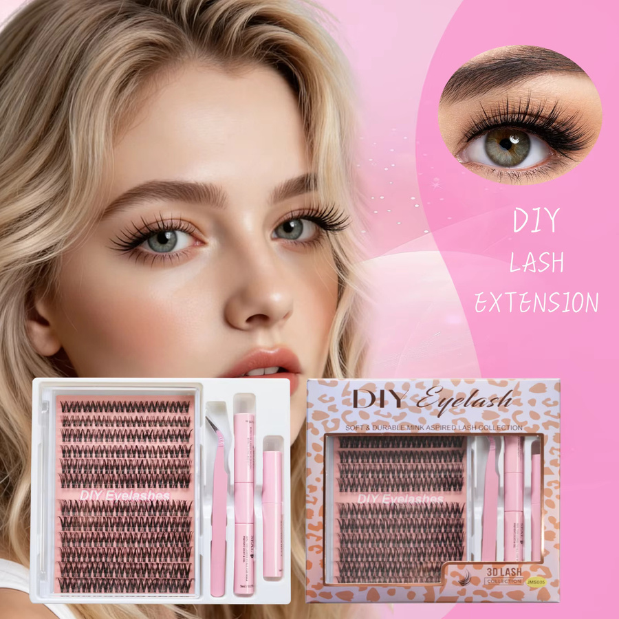 EYENGLE Wimpernverlängerungsset, 12 Reihen Mix Cluster Wimpern, Unisex - Bild 3