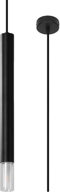 Sollux Lighting Hängeleuchte Wezyr 1 Schwarz aus Stahl und Glas mit G9 Fassung - Bild 1