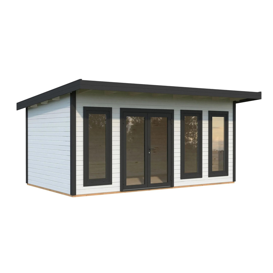 Palmako Holz-Gartenhaus Aurelia mit Pultdach in Weiß, B x T: 530 x 300 cm - Bild 2